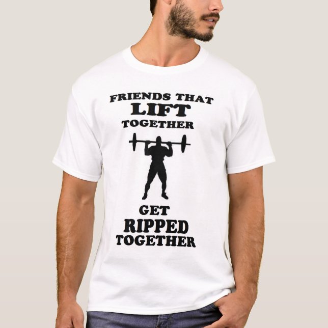 Camiseta Los AMIGOS QUE LEVANTAN JUNTOS consiguen rasgados (Anverso)