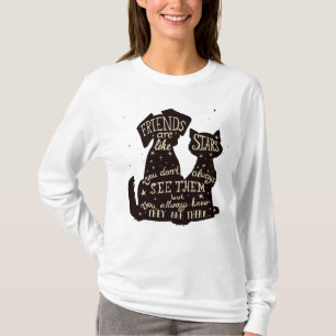 Camiseta Los amigos son como estrellas: cita de amistad ent