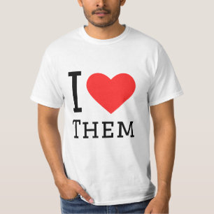 Camiseta Los amo pegatina cuadrado