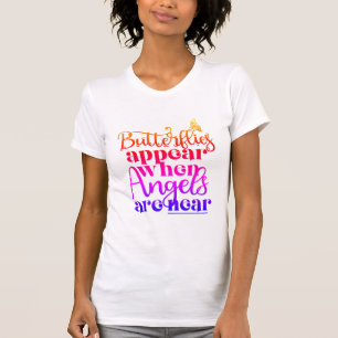 Camiseta "Los ángeles aparecen..." multi color mariposa