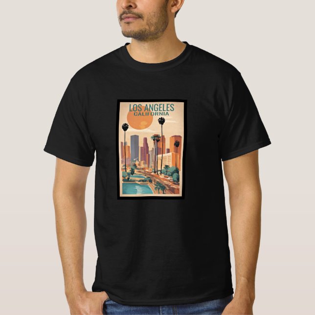 Camiseta Los Angeles, Ca vintage poster (Anverso)