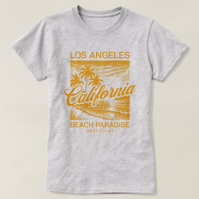 Camiseta Los Ángeles California Beach Paradise West Coast (Diseño del anverso)