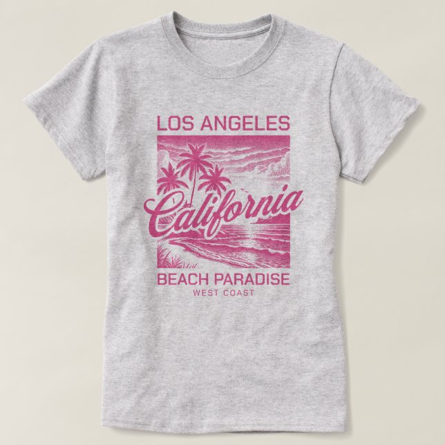 Camiseta Los Ángeles California Beach Paradise West Coast (Diseño del anverso)