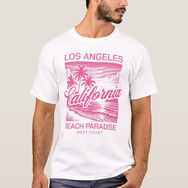 Camiseta Los Ángeles California Beach Paradise West Coast (Anverso)