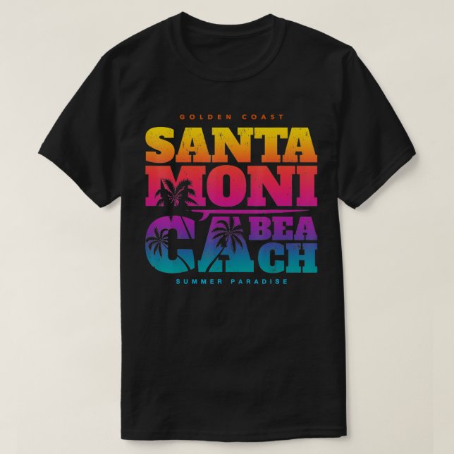 Camiseta Los Ángeles California Dreaming s Santa Monica Bea (Diseño del anverso)