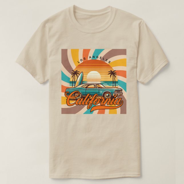 Camiseta Los Angeles California Retro (Diseño del anverso)