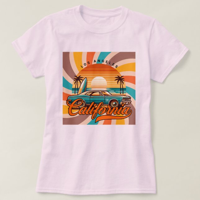 Camiseta Los Angeles California Retro (Diseño del anverso)