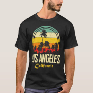 Camiseta Los Ángeles California Retro Palm Trees La Sunset