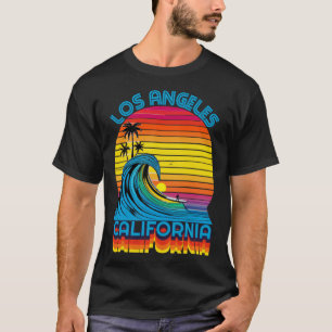 Camiseta Los Angeles California Retro Throwback Surf & Beat