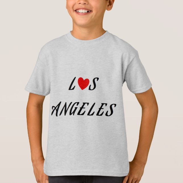 Camiseta Los Ángeles corazón rojo (Anverso)