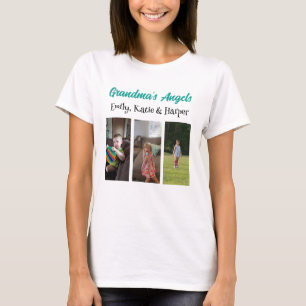 Camiseta Los ángeles de la abuela   Foto y nombres personal
