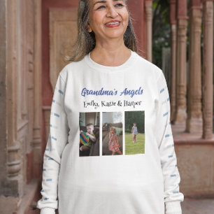 Camiseta Los ángeles de la abuela Foto y nombres personal
