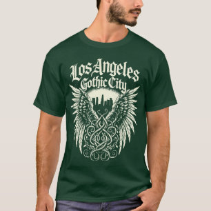 Camiseta Los Ángeles gótico paisaje urbano divertido