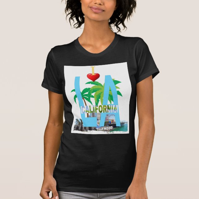 Camiseta los angeles l a california city estados unidos (Anverso)