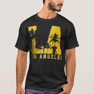 Camiseta Los Angeles LA Vintage California Palm Tree Pullo