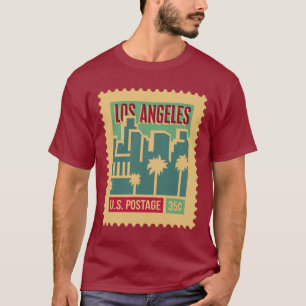 Camiseta Los Angeles Vintage Postage Stamp Shirt