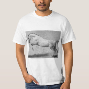 Camiseta Los animales curvan la plantilla de caballos de lo