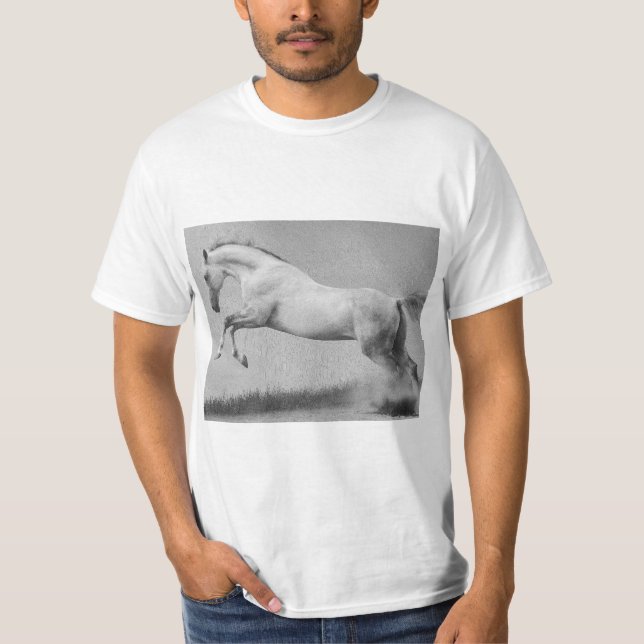 Camiseta Los animales curvan la plantilla de caballos de lo (Anverso)