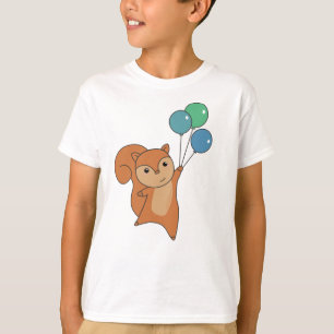 Camiseta Los animales de los bosques de ardilla vuelan glob