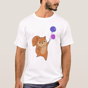 Camiseta Los animales de los bosques de ardilla vuelan glob