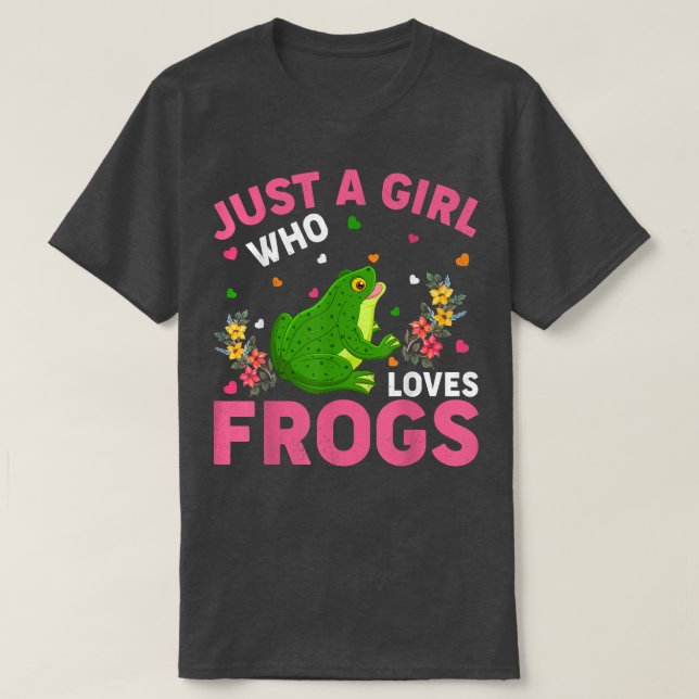 Camiseta Los Animales De Rana Atraen Solo A Un Chica Que Am (Diseño del anverso)