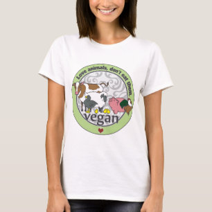 Camiseta Los animales del amor no los comen vegano