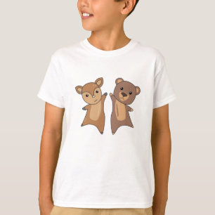 Camiseta Los Animales Del Bosque De Oso De Cerveza Cuidan A
