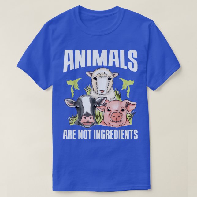 Camiseta Los Animales Del Veganismo No Son Ingredientes Par (Diseño del anverso)