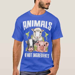 Camiseta Los Animales Del Veganismo No Son Ingredientes Par
