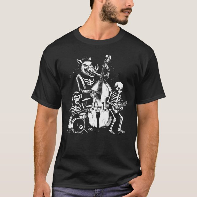 Camiseta los animales divertidos tocan el rock alternativo  (Anverso)
