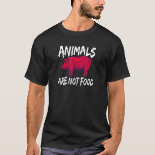 Camiseta Los animales no son comida Mensaje vegano