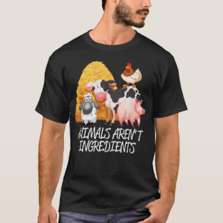 Camiseta Los Animales No Son Ingredientes Divertido Vegan A