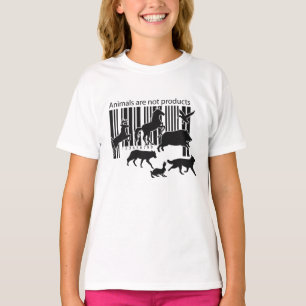 Camiseta Los animales no son productos Código de barras Chi