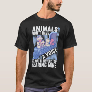 Camiseta Los Animales No Tienen Voz Vegano Veggie Veganismo
