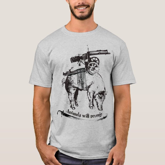 Camiseta los animales se vengarán (Anverso)