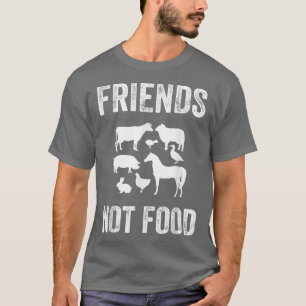 Camiseta Los animales son amigos, no comen verduras gracios