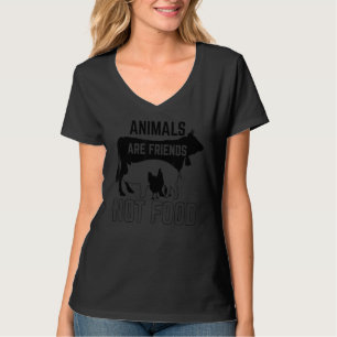 Camiseta Los animales son amigos, no comida, el vegetariani