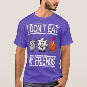 Camiseta Los animales son amigos, no comida. Grea vegetaria