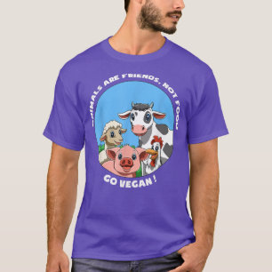 Camiseta Los animales son amigos, no comida Vegetariana