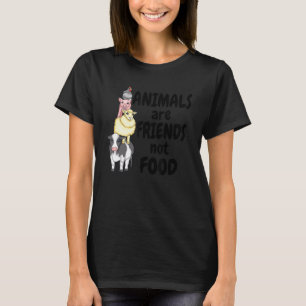 Camiseta Los animales son amigos, no comida Vegetariana