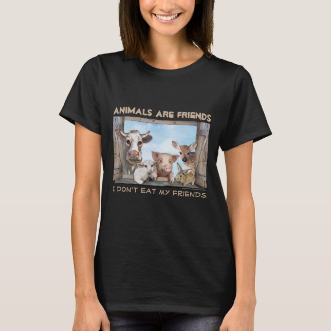 Camiseta Los animales son amigos - no como a mis amigos (Anverso)