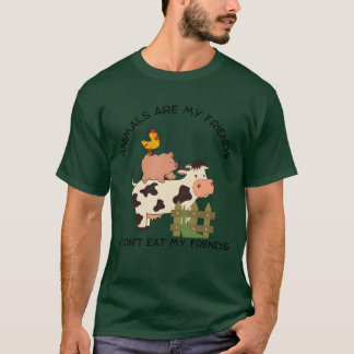 Camiseta Los animales son mis amigos y no como a mis amigos