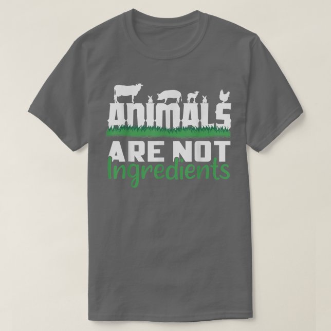 Camiseta Los Animales Vegan No Son Ingredientes Nutrición V (Diseño del anverso)