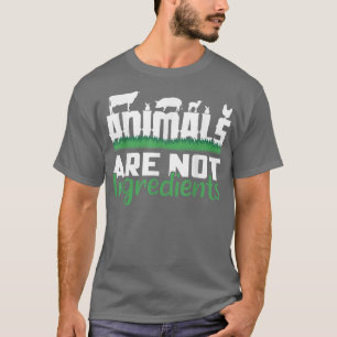Camiseta Los Animales Vegan No Son Ingredientes Nutrición V