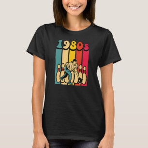 Camiseta Los años 80 del Bowling Retro Vintage de regreso a