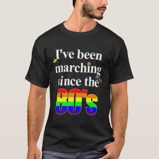 Camiseta Los años ochenta que marchan del orgullo gay LGBT