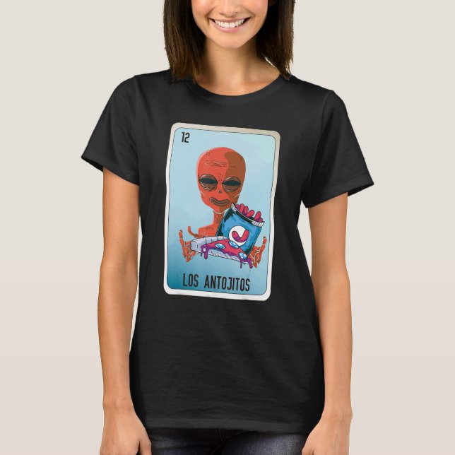 Camiseta Los Antojitos Mexican Slang Lottery Bingo Cards (Anverso)