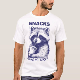 Camiseta Los Aperitivos Me Hacen Más Agradable Raccoon Anim