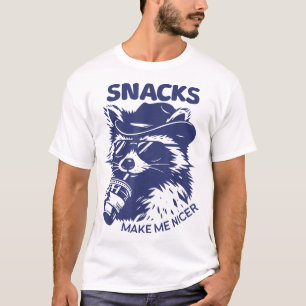Camiseta Los Aperitivos Me Hacen Más Agradable Raccoon Anim