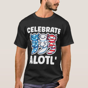 Camiseta Los Araquíticos Americanos Cute 4 De Julio Azul Bl